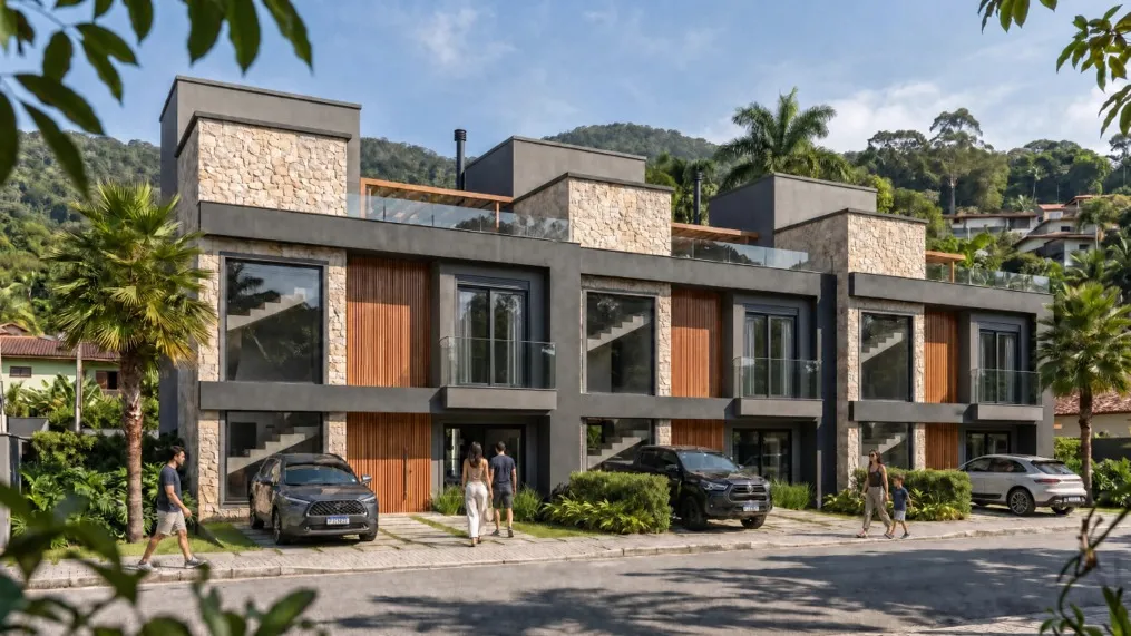 Casas na planta com piscina privativa e rooftop na Paúba